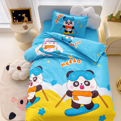 Cotton Kindergarten Three-piece Bedding Set