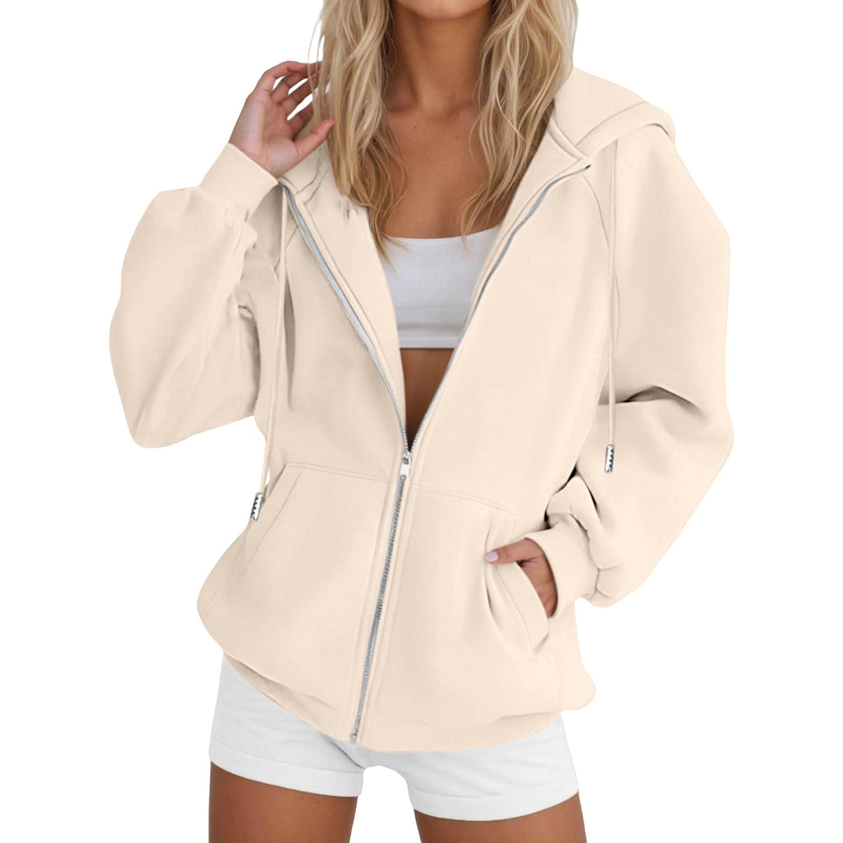 Laid-back Casual Figure-flattering Cardigan Top