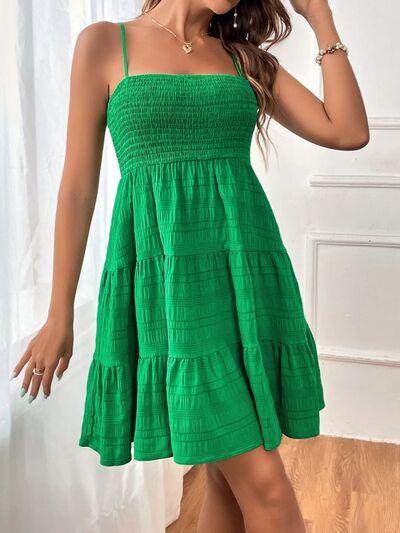Tiered Smocked Square Neck Cami Dress for Casual Style