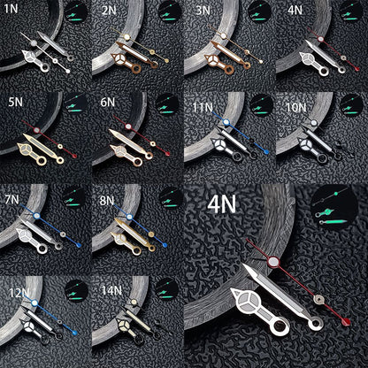 NH35 Hands, Vintage Green Luminous Watch Hands