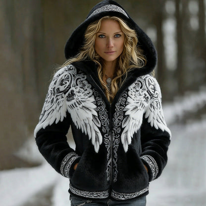 3D Digital Print Fashionable Retro New Zip-Up Hoodie For FallWinter
