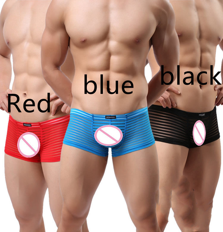 New Style Men's Boxer Briefs Striped Perspective