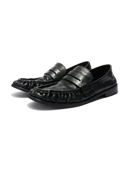 Mapi Neri Soft Crinkled Washed Leather Loafers