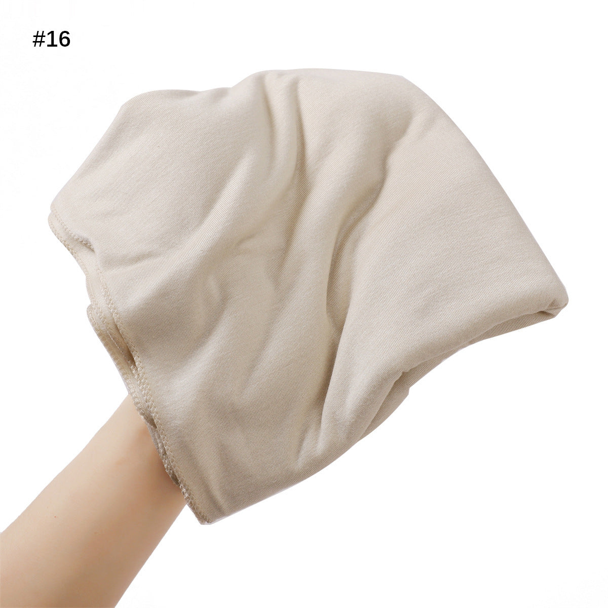 Solid-color Large-size Modal Sweatband Single-color Mercerized Cotton Turban Headscarf