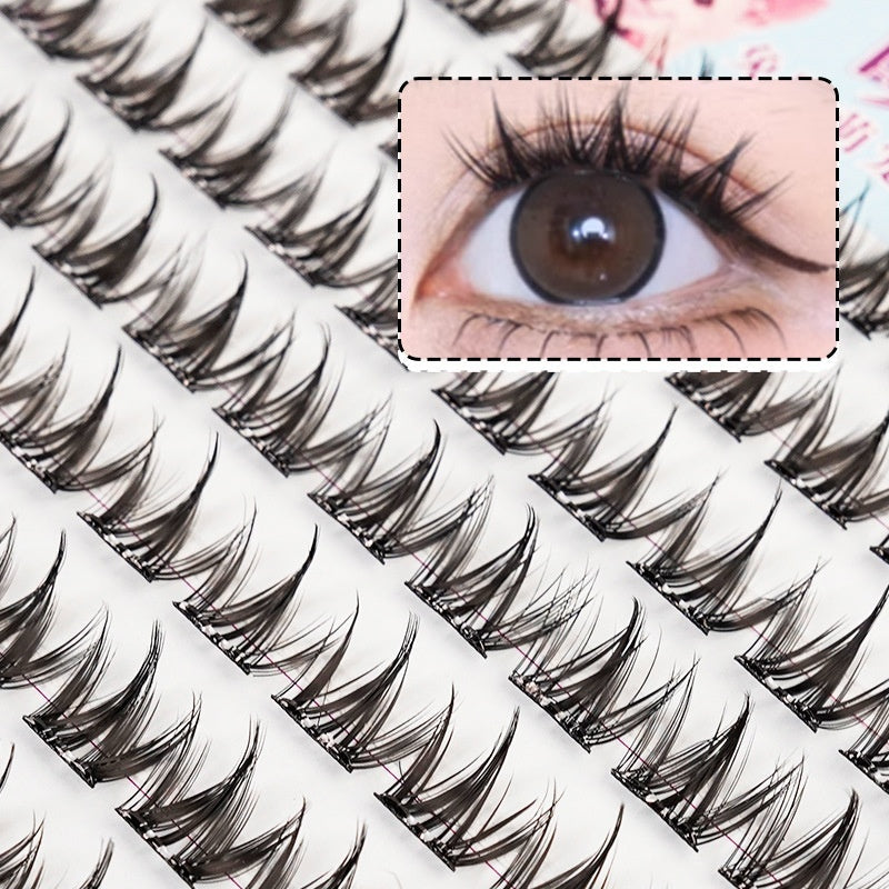 Glue-free Dog-style False Eyelashes Round-eye False Eyelashes