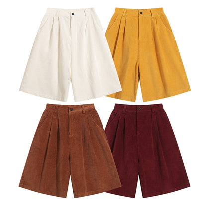 Fashion Personality Corduroy Loose Shorts Men