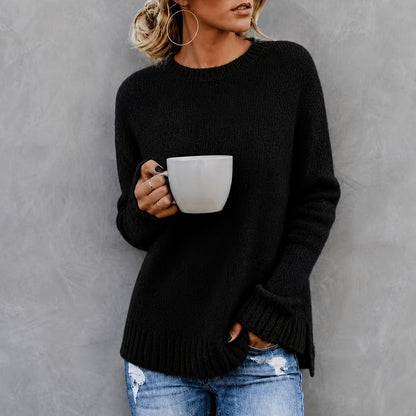 Women's Round-neck Knitted Long-sleeve Top