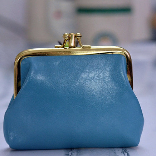 Retro Double-Layer Compact Oil Wax Leather Wallet