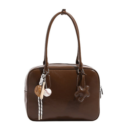 Womens Large-Capacity Commuter Tote Shoulder Bag