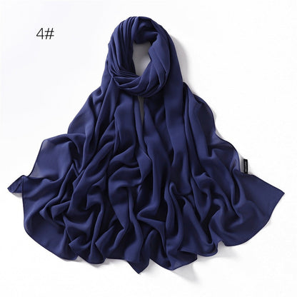 Soft Draping Solid-color Scarf For Women