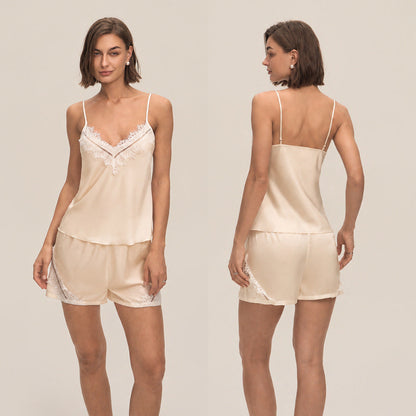 Suspender Shorts Set Womens Loungewear Nightwear