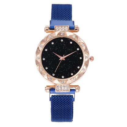 Magnetic Strap Set Womens Quartz Wristwatch
