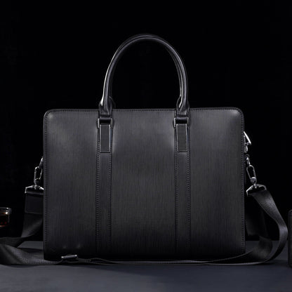 High-end Business Computer Men's Cowhide Handbag