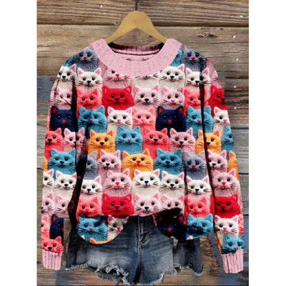 Womens Halloween 3D Digital-Print Sweatshirt