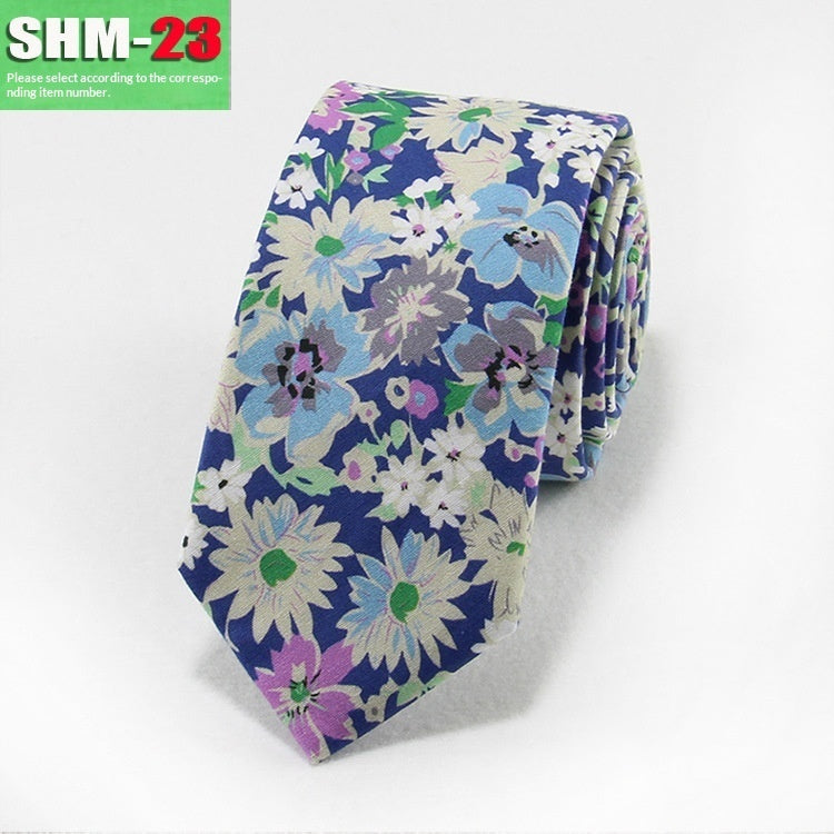 Narrow Casual Patterned Tie For Men