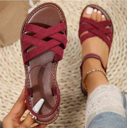 Womens Flat Velvet-lined Casual Sandals