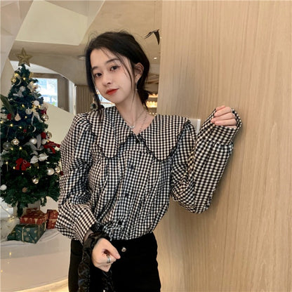 Versatile Retro Hong Kong Style French Doll-collar Top