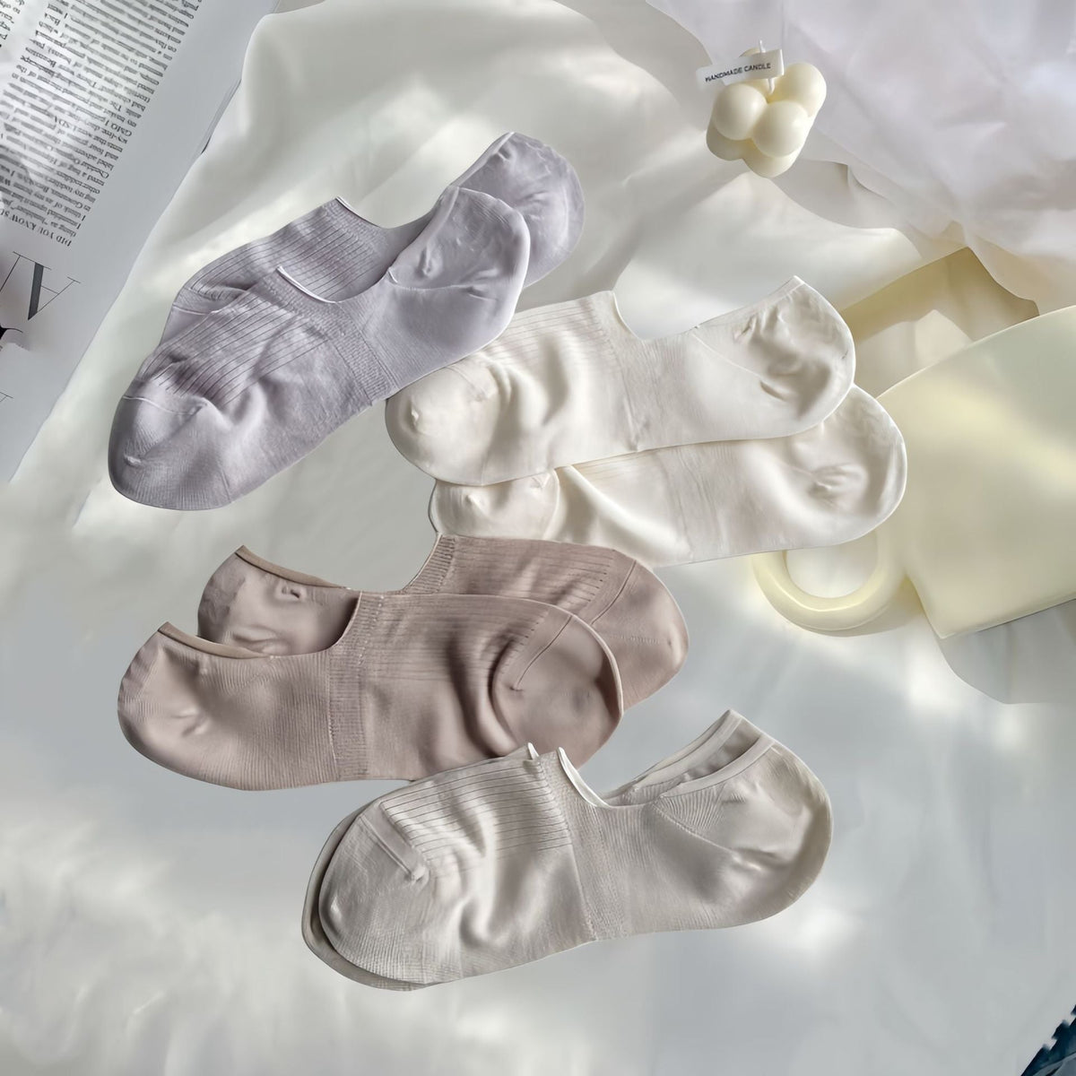 Protein Cool Feeling Tube Socks Thin And Soft Comfortable Socks For Women