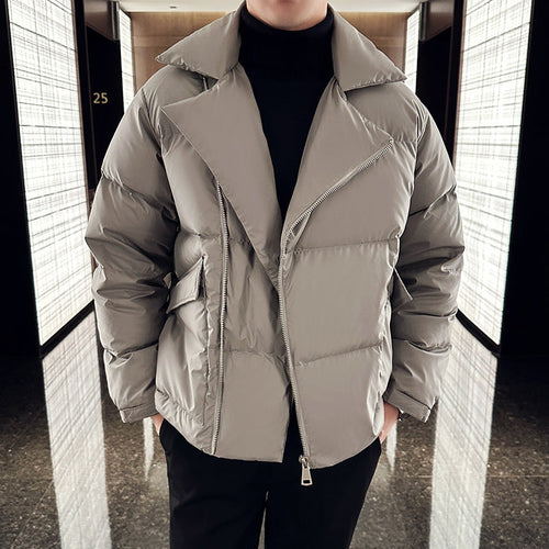 Mens Thickened Collared Down Jacket