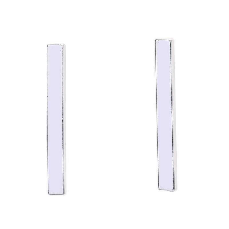 Personalized Minimalist Single-bar Stud Earrings Chic And Mini For Women