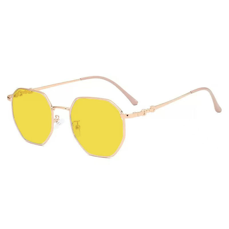 Blue Light Blocking Glare Resistant Night Vision Glasses Frame Trendy Plain Face Design