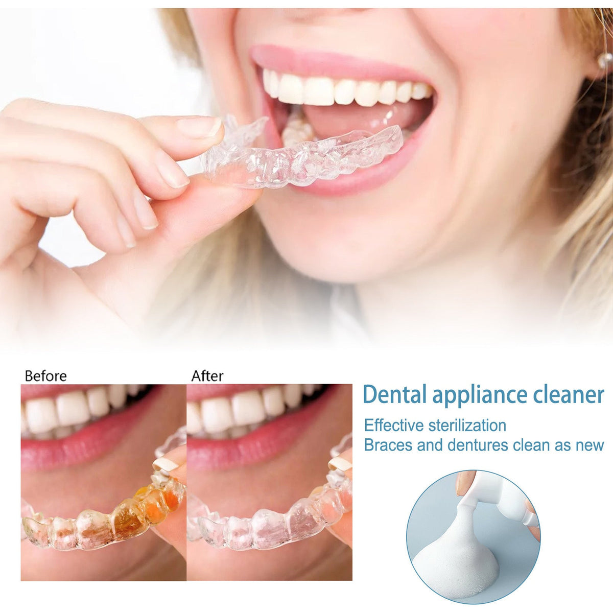 Oral Hygiene And Fresh Breath Care Denture Cleanser