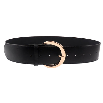 Metal Pin Buckle Versatile Retro Simple Wide Belt Men And Women Belt