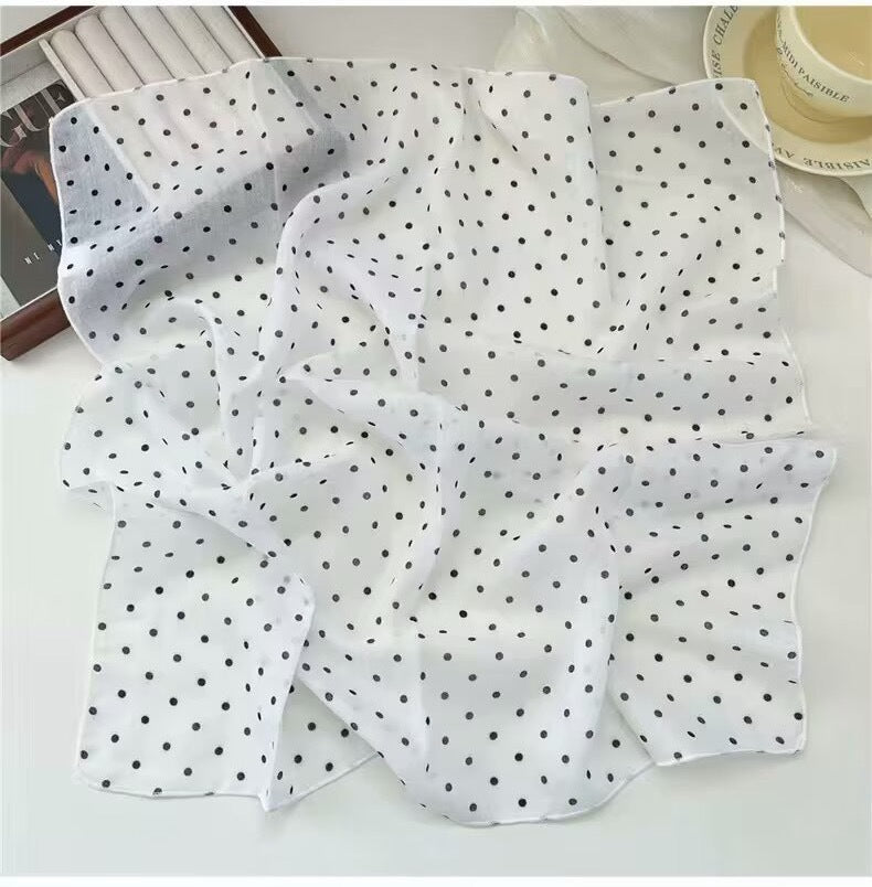 Korean-style Fresh And Delicate Floral Silk Scarf