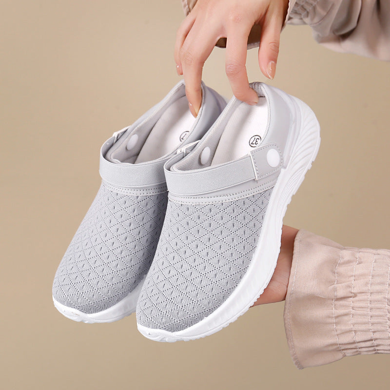 Breathable Mesh Stylish Semi-Slippers