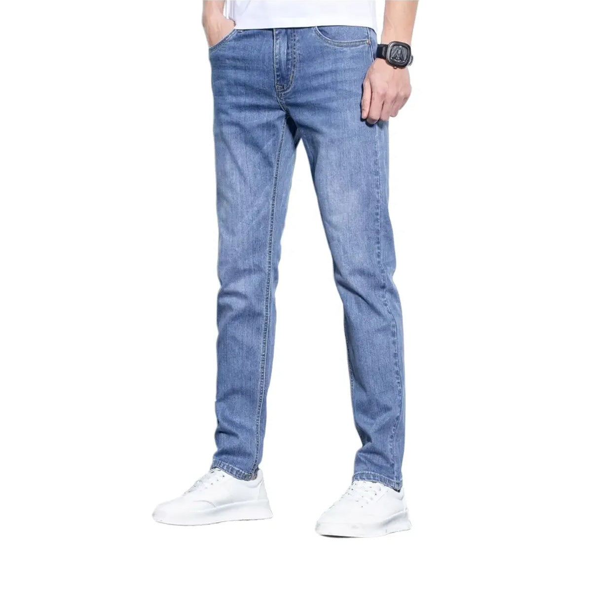 Mens Durable Straight-Leg Jeans