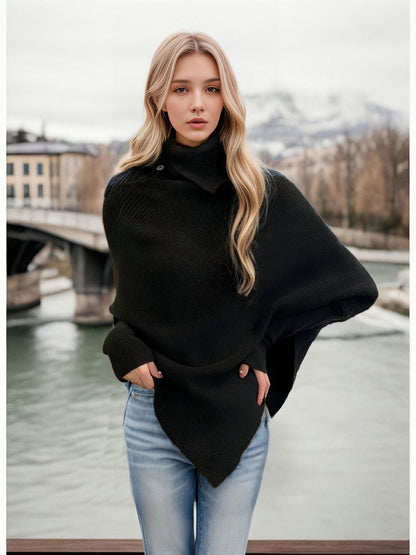 Irregular Outerwear Turtleneck Sweater Women's