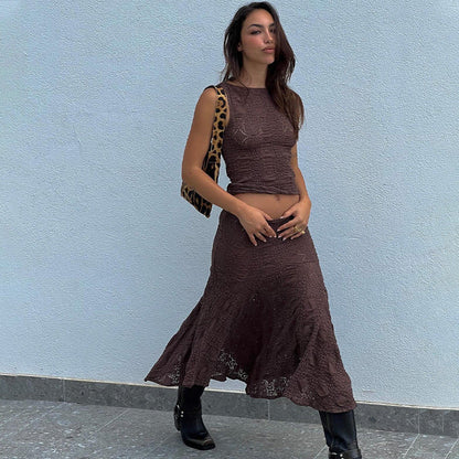 Ripped Temperament Skirt Fashion Suit Women