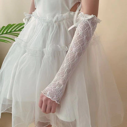 Women's Minimalist Bow Lace Sunscreen Sleeves