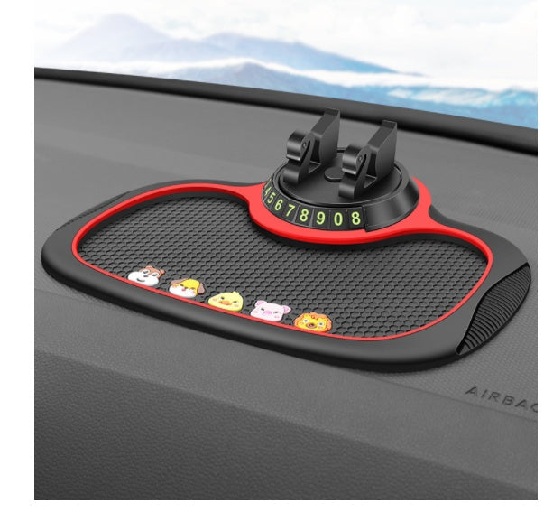 Non-Slip Car Phone Pad with Parking Number Card