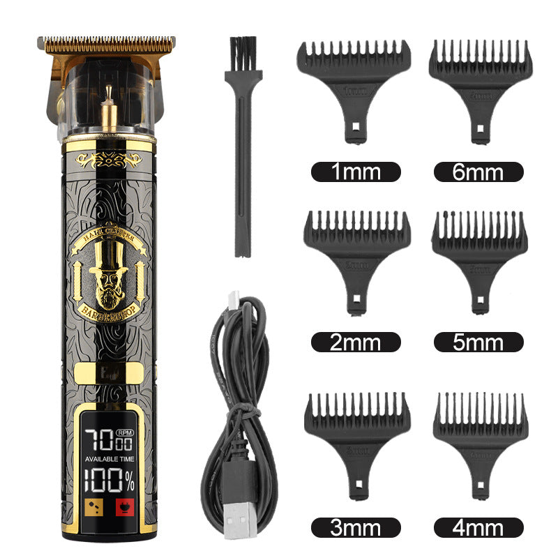 Hair Clipper Electric Electrical Hair Cutter Retro Oil Head Engraving