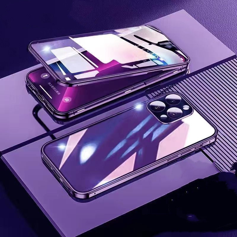Suitable For 14 Mobile Phone Case Double-sided Magnetic Glass
