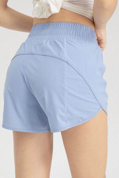 Elastic Waist Active Shorts for Comfortable Workouts