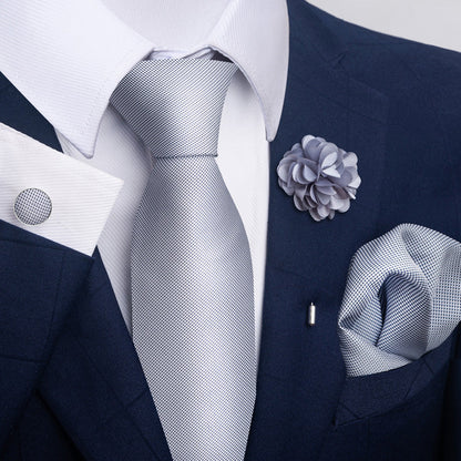Men's Tie Suit Pocket Square Combo 8