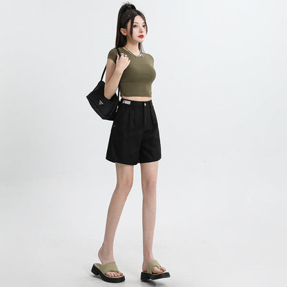 Summer Ultra-thin Tencel Lyocell Denim Shorts