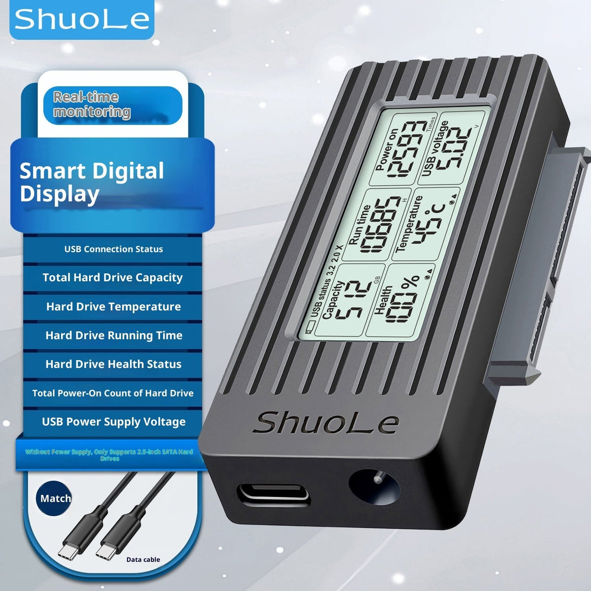 USB 3.2 Solid State Converter Cable Connector For Hard Disk