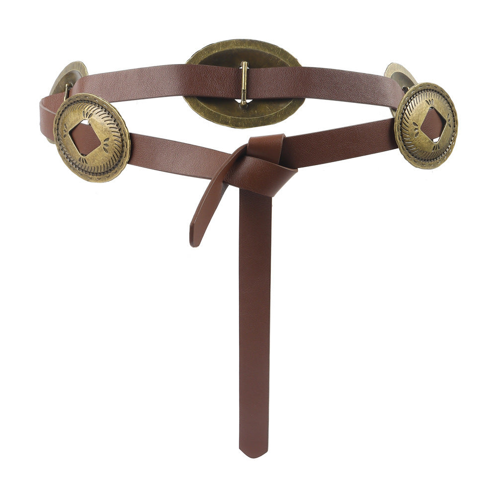 Retro Ethnic Style Metal Carved Belt