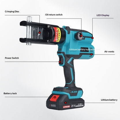 Compact Lithium-battery-powered Hydraulic Crimper Portable Wire Crimping Tool