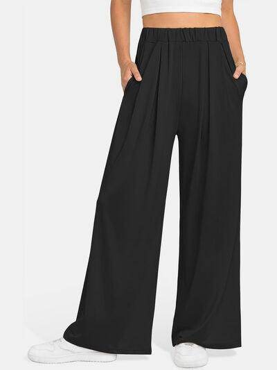 Elastic Waist Wide Leg Pants for Women in Various Sizes