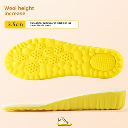 Cloud Winter Warm Height Increasing Insole Wool Fleece Lined