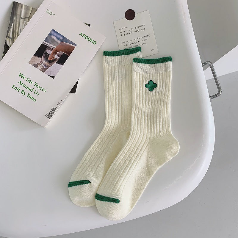 Embroidered Socks For Children With Double Stitches