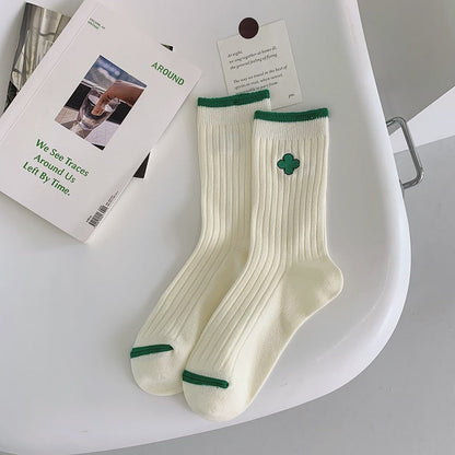 Embroidered Socks For Children With Double Stitches