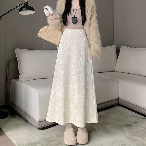 New Fallwinter Diamond-velvet Skirt