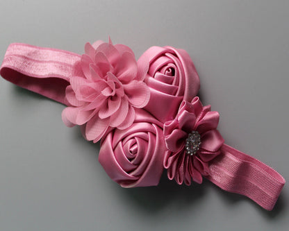 Children's Chiffon Rose Elastic Hair Band