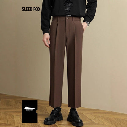 Men's Casual Draped Straight Suit Pants