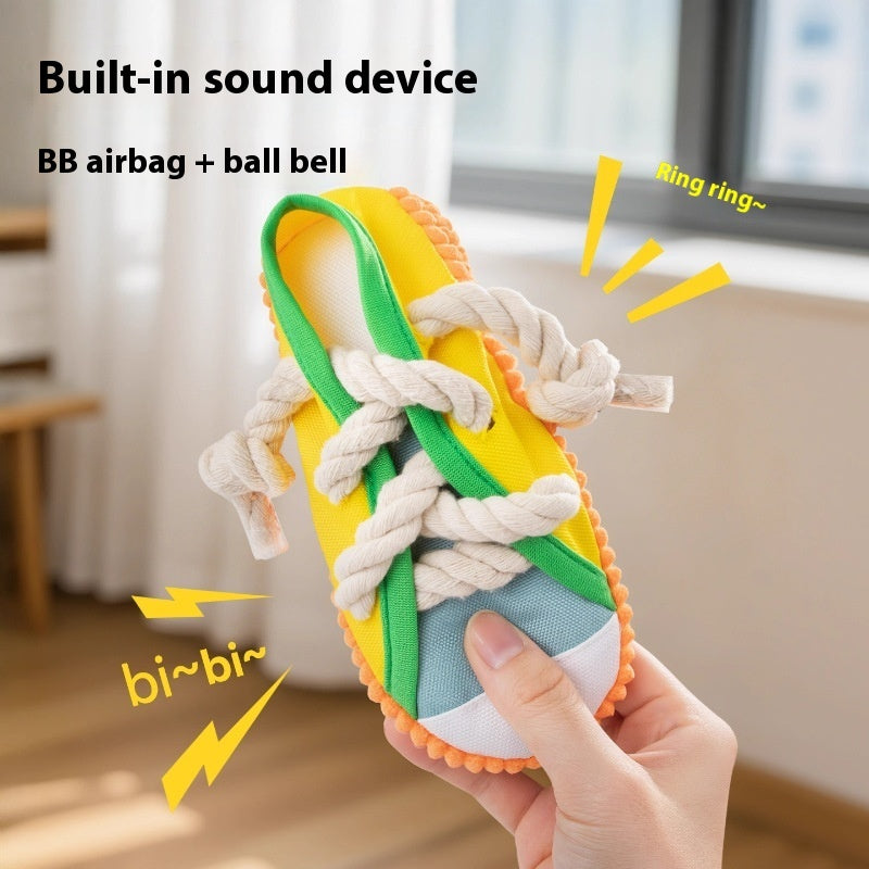 Dog Sound Slippers Toy Self-Hi Relieving Stuffy Bends And Hitches Molar